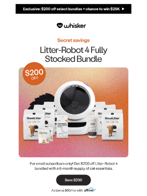 Litter-Robot - Secret savings unlocked: $200 off inside