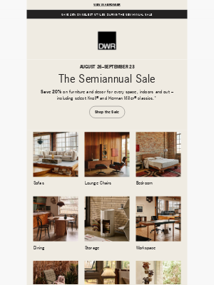 Design Within Reach - The Semiannual Sale starts now: 20% off