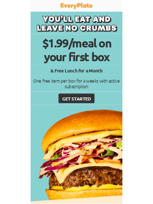 EveryPlate - Let us cover your lunch break 🍽️