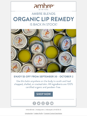 Ambre Blends - Lip Remedy is Back in Stock!