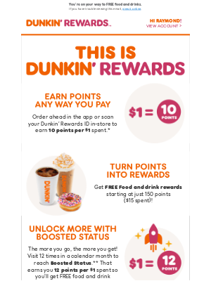 Dunkin' Donuts - Welcome to Dunkin' Rewards