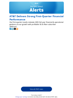 AT&T - AT&T Delivers Strong First-Quarter Financial Performance