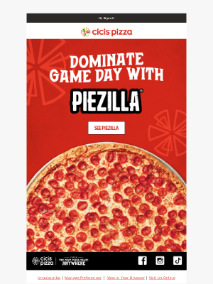 Cici's Pizza - Dominate Game Day with Piezilla🏈🍕