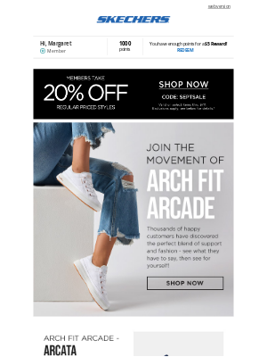 SKECHERS - Want Style with Support? Meet your perfect match with Arch-Fit Arcade