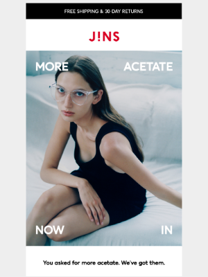 JINS - MORE ACETATE: NOW IN