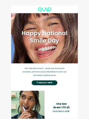 quip - 😁 Your smile deserves a special day… oh, wait