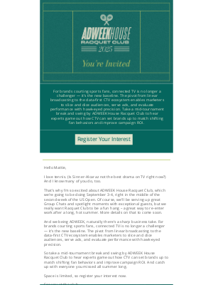 Adweek - YOU'RE INVITED TO ADWEEK HOUSE RACQUET CLUB!