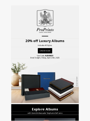 CG Pro Prints - ⏰ Final Hours to Save 20% on Luxury Albums