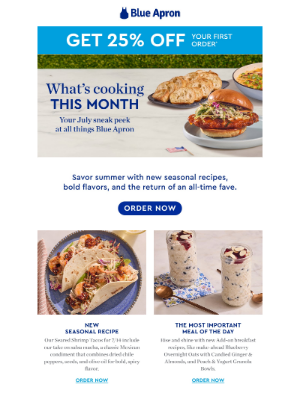 Blue Apron - Your Blue Apron July update + 25% OFF.