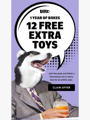 BarkBox - Who Approved 12 Free Toys? Probably a Dog.