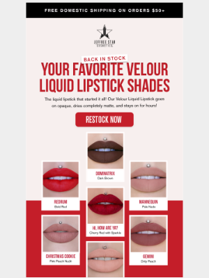 Jeffree Star Cosmetics - More Velour Liquid Lipstick shades to LOVE 💄💋