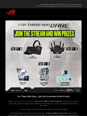 ASUS - Join the Stream & Win Prizes - For Those Who Dare | Apex Legends Tournament