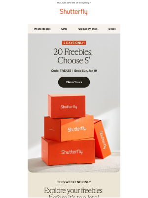 Shutterfly - 5 Freebies are waiting for you! ➡️