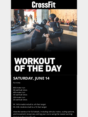 CrossFit Inc. - 250614 Workout of the Day: A Descending Ladder