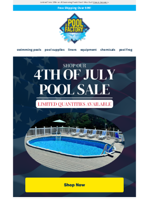 The Pool Factory - 🎆 Celebrate Independence Day with Amazing Pool Discounts - Limited Time Offer!