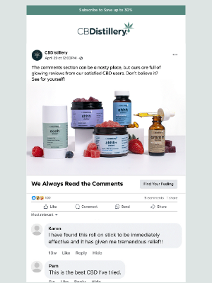 The CBDistillery - We Always Read the Comments
