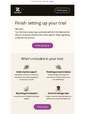 Zendesk - Last call to activate your trial