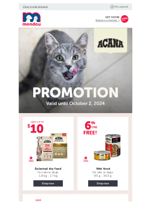 Mondou (Canada) - Feed your pet for less 💸