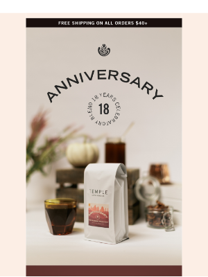 Temple Coffee Roasters - Anniversary Blend is BACK! 🎉