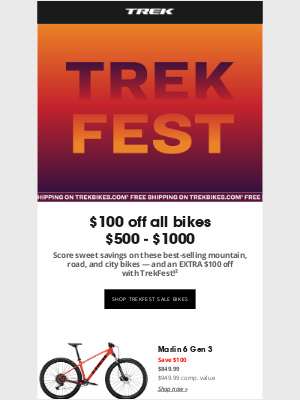 Trek Bicycle - Save big on bikes with TrekFest!