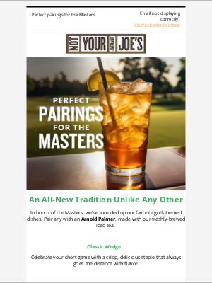 Not Your Average Joe’s - Golf-Themed Dishes at Joe's ⛳