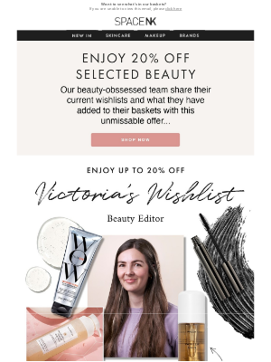 Space NK (United Kingdom) - Ending soon! 20% off selected beauty