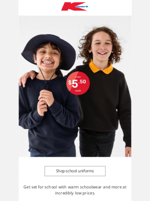 Kmart Australia Limited - Cosy school uniform essentials 👏