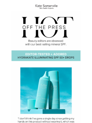 Kate Somerville Skincare - Our SPF Drops Are 🔥 In The Press