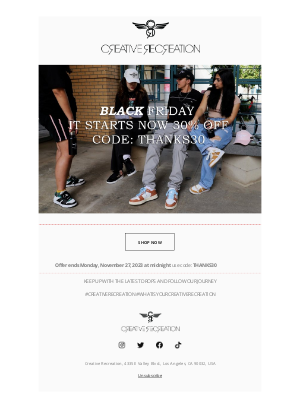 CREATIVE RECREATION - BLACK FRIDAY SALE!!!!!!!!