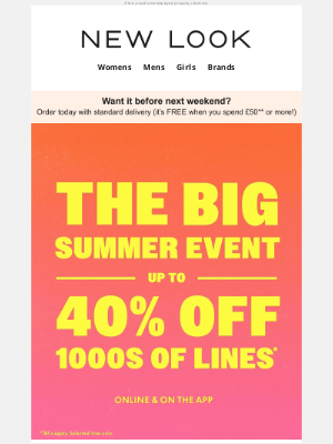 New Look (United Kingdom) - Hurry, up to 40% off is selling fast!