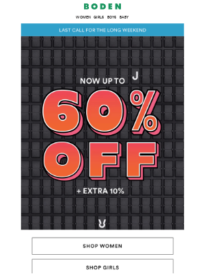 Boden USA - Bag up to 60% off + an extra 10%🧳