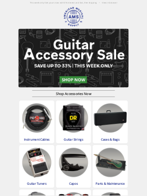 American Musical Supply - SAVE UP TO 33% ON GUITAR ACCESSORIES 🎶 Make the Most of Your New Guitar!