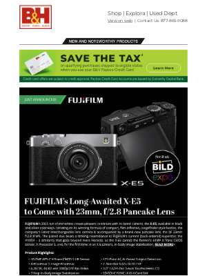 B&H Photo Video - FUJIFILM Announces X-E5 Camera + New Gear from Manfrotto, Profoto, Wacom & More!