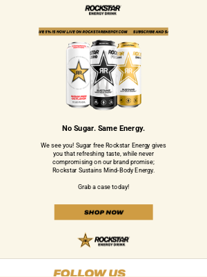 Rockstar Energy Drink - Zero Sugar. ALL Rockstar Energy Blend.