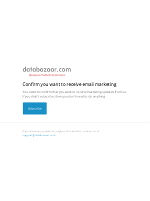 Confirm you want to receive email marketing