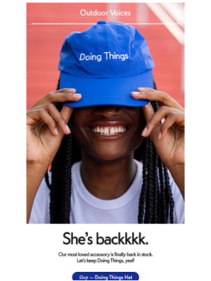 Outdoor Voices - Guess who's back?