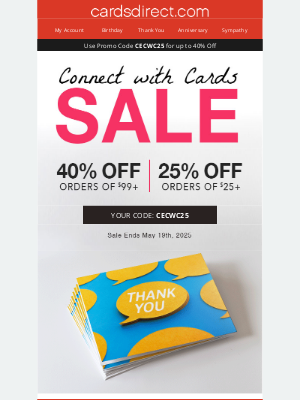 CardsDirect - Shop TODAY for 40% Savings on Unique Greeting Cards!