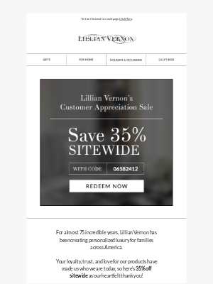 Lillian Vernon - 🎉 35% OFF—Just for Being You!