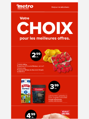 Metro (Canada) - Goûtez l'été : fraises et citrons à 2,99 $ 🍋🍓