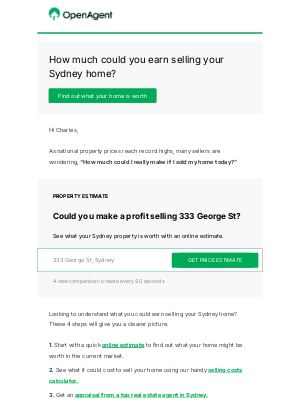 OpenAgent(Australia) - How much could you earn selling your Sydney  home?