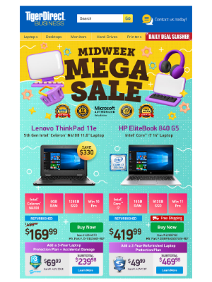 TigerDirect - Blowout Sale! 💥 $169 Lenovo Intel® Celeron® Laptop