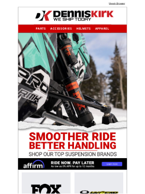 Dennis Kirk - The Best Snowmobile Suspension Brands are Found at Dennis Kirk - Shop them now!