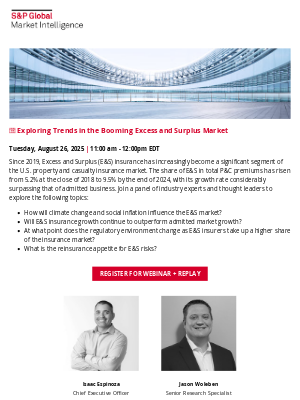 S&P Global - [Webinar] Exploring Trends in the Booming Excess and Surplus Market