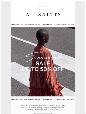 ALLSAINTS (United Kingdom) - New to Sale – don’t miss these