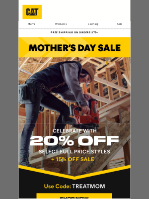 Cat Footwear - Celebrate Mother's Day with 20% off select styles!