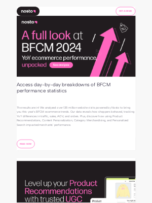 Nosto - Nosto Newsletter: Access the full BFCM performance data breakdown