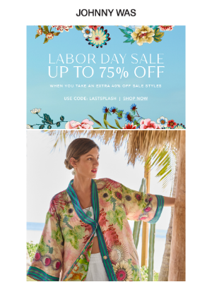 Johnny Was - An Extra 40% Off Sale Continues