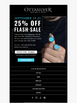 September 19-21 Flash Sale - 3 Days Only!