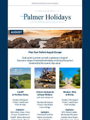Glenton Holidays - Plan your Perfect August Escape