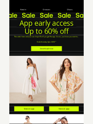 ASOS (Australia) - App early access: up to 60% off Sale